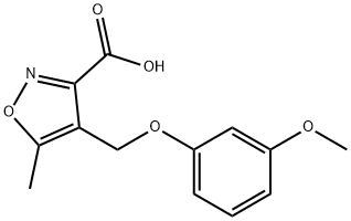 4-[(3-METHOXYPHENOXY)METHYL]-5-METHYLISOXAZOLE-3-CARBOXYLIC ACID 结构式