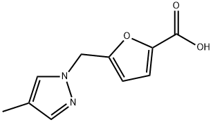 5-((4-甲基-1H-吡唑-1-基)甲基)呋喃-2-羧酸 结构式