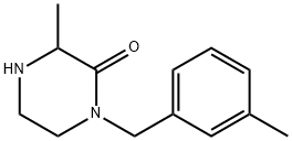 3-甲基-1-(3-甲基苄基)哌嗪-2-酮 结构式