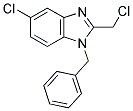 1-BENZYL-5-CHLORO-2-(CHLOROMETHYL)-1H-BENZIMIDAZOLE 结构式