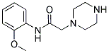N-(2-甲氧基苯基)-2-哌嗪-1-乙酰胺 结构式