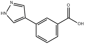 3-(1H-吡唑-4-基)苯甲酸 结构式