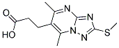 3-[5,7-DIMETHYL-2-(METHYLTHIO)[1,2,4]TRIAZOLO[1,5-A]PYRIMIDIN-6-YL]PROPANOIC ACID 结构式