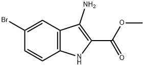 3-氨基-5-溴-1H-吲哚-2-甲酸甲酯 结构式