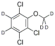 2,3,6-TRICHLOROANISOLE-D5 结构式