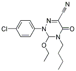 4-BUTYL-2-(4-CHLOROPHENYL)-3-ETHOXY-5-OXO-2,3,4,5-TETRAHYDRO-1,2,4-TRIAZINE-6-CARBONITRILE 结构式