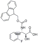 N-FMOC-(2S,3S)-3-AMINO-3-(2-FLUORO-PHENYL)-2-HYDROXY-PROPIONIC ACID 结构式