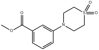 Methyl 3-(1,1-dioxo-1lambda6,4-thiazinan-4-yl)benzenecarboxylate 结构式