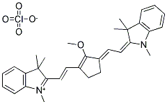 2-((E)-2-(2-METHOXY-3-[(E)-2-(1,3,3-TRIMETHYL-1,3-DIHYDRO-2H-INDOL-2-YLIDENE)ETHYLIDENE]-1-CYCLOPENTEN-1-YL)ETHENYL)-1,3,3-TRIMETHYL-3H-INDOLIUM PERCHLORATE 结构式