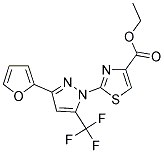 ETHYL 2-[3-(2-FURYL)-5-(TRIFLUOROMETHYL)-1H-PYRAZOL-1-YL]-1,3-THIAZOLE-4-CARBOXYLATE 结构式