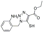 ETHYL 1-(2-AMINOBENZYL)-5-MERCAPTO-1H-1,2,3-TRIAZOLE-4-CARBOXYLATE 结构式