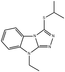 9-Ethyl-3-isopropylsulfanyl-9H-benzo[4,5]imidazo[2,1-c][1,2,4]triazole 结构式