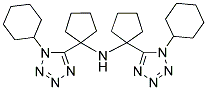 1-(1-CYCLOHEXYL-1H-1,2,3,4-TETRAAZOL-5-YL)-N-[1-(1-CYCLOHEXYL-1H-1,2,3,4-TETRAAZOL-5-YL)CYCLOPENTYL]CYCLOPENTANAMINE 结构式