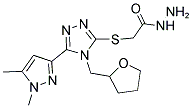 [5-(1,5-DIMETHYL-1 H-PYRAZOL-3-YL)-4-(TETRAHYDRO-FURAN-2-YLMETHYL)-4 H-[1,2,4]TRIAZOL-3-YLSULFANYL]-ACETIC ACID HYDRAZIDE 结构式