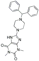8-(4-BENZHYDRYLPIPERAZIN-1-YL)-1,3-DIMETHYL-3,7-DIHYDRO-1H-PURINE-2,6-DIONE 结构式
