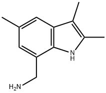 1-(2,3,5-三甲基-1H-吲哚-7-基)甲胺 结构式