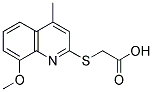 (8-METHOXY-4-METHYL-QUINOLIN-2-YLSULFANYL)-ACETIC ACID 结构式