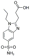 3-[5-(AMINOSULFONYL)-1-PROPYL-1H-BENZIMIDAZOL-2-YL]PROPANOIC ACID 结构式