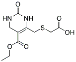 (([5-(ETHOXYCARBONYL)-2-OXO-1,2,3,6-TETRAHYDROPYRIMIDIN-4-YL]METHYL)THIO)ACETIC ACID 结构式