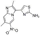 4-(2,7-DIMETHYL-6-NITRO-IMIDAZO[1,2-A]PYRIDIN-3-YL)-THIAZOL-2-YLAMINE 结构式