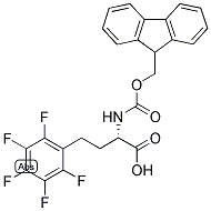 (S)-2-(9H-FLUOREN-9-YLMETHOXYCARBONYLAMINO)-4-PENTAFLUOROPHENYL-BUTYRIC ACID 结构式