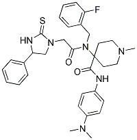 N-(4-(DIMETHYLAMINO)PHENYL)-4-(N-(2-FLUOROBENZYL)-2-(4-PHENYL-2-THIOXOIMIDAZOLIDIN-1-YL)ACETAMIDO)-1-METHYLPIPERIDINE-4-CARBOXAMIDE 结构式