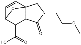 3-(2-METHOXY-ETHYL)-4-OXO-10-OXA-3-AZA-TRICYCLO[5.2.1.0(1,5)]DEC-8-ENE-6-CARBOXYLIC ACID 结构式