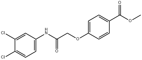 4-[2-[(3,4-二氯苯基)氨基]-2-氧代-乙氧基]苯甲酸甲酯 结构式