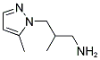 [2-甲基-3-(5-甲基-1H-吡唑-1-基)丙基]胺 结构式