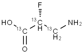 (2R)-3-AMINO-2-FLUOROPROPANOIC ACID-13C3 结构式