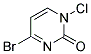 6-BROMO-3-CHLOROPYRIMIDONE 结构式