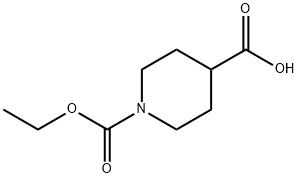 1-(乙氧基羰基)哌啶-4-甲酸 结构式
