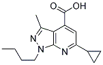 1-丁基-6-环丙基-3-甲基-1H-吡唑并[3,4-B]吡啶-4-羧酸 结构式