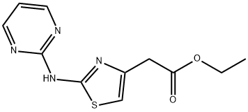 ETHYL [2-(PYRIMIDIN-2-YLAMINO)-THIAZOL-4-YL]-ACETATE 结构式