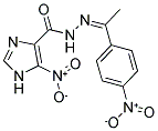 5-NITRO-N'-[(1Z)-1-(4-NITROPHENYL)ETHYLIDENE]-1H-IMIDAZOLE-4-CARBOHYDRAZIDE 结构式