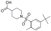 1-[(5-TERT-BUTYL-2-METHYLPHENYL)SULFONYL]PIPERIDINE-4-CARBOXYLIC ACID 结构式