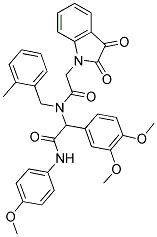 2-(3,4-DIMETHOXYPHENYL)-2-(2-(2,3-DIOXOINDOLIN-1-YL)-N-(2-METHYLBENZYL)ACETAMIDO)-N-(4-METHOXYPHENYL)ACETAMIDE 结构式