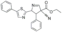 ETHYL 4-CYANO-3-PHENYL-2-(5-PHENYL-1,3-THIAZOL-2-YL)-3,4-DIHYDRO-2H-PYRROLE-4-CARBOXYLATE 结构式