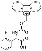 (S)-[(9H-FLUOREN-9-YLMETHOXYCARBONYLAMINO)]-(2-FLUORO-PHENYL)-ACETIC ACID 结构式