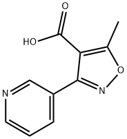 5-甲基-3-(吡啶-3-基)-1,2-噁唑E-4-羧酸 结构式