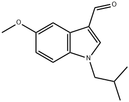 1-ISOBUTYL-5-METHOXY-1H-INDOLE-3-CARBALDEHYDE 结构式