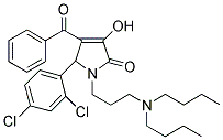 4-BENZOYL-1-(3-(DIBUTYLAMINO)PROPYL)-5-(2,4-DICHLOROPHENYL)-3-HYDROXY-1H-PYRROL-2(5H)-ONE 结构式