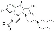 METHYL 4-(1-(3-(DIBUTYLAMINO)PROPYL)-3-(4-FLUOROBENZOYL)-4-HYDROXY-5-OXO-2,5-DIHYDRO-1H-PYRROL-2-YL)BENZOATE 结构式