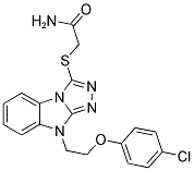 2-(9-[2-(4-CHLORO-PHENOXY)-ETHYL]-9H-BENZO[4,5]IMIDAZO[2,1-C][1,2,4]TRIAZOL-3-YLSULFANYL)-ACETAMIDE 结构式