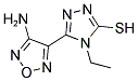 5-(4-AMINO-1,2,5-OXADIAZOL-3-YL)-4-ETHYL-4H-1,2,4-TRIAZOLE-3-THIOL 结构式