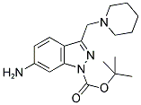 6-Amino-3-piperidin-1-ylmethyl-indazole-1-carboxylic acid tert-butyl ester 结构式