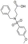 3-(BENZYL[(4-METHOXYPHENYL)SULFONYL]AMINO)PROPANOIC ACID 结构式