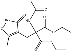 ETHYL 2-ACETAMIDO-2-ETHOXYCARBONYL-3-[3-HYDROXY-5-METHYLISOXAZOL-4-YL]PROPANOATE 结构式