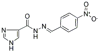 N'-[(1E)-(4-NITROPHENYL)METHYLENE]-1H-IMIDAZOLE-4-CARBOHYDRAZIDE 结构式