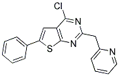 4-CHLORO-6-PHENYL-2-(PYRIDIN-2-YLMETHYL)THIENO[2,3-D]PYRIMIDINE 结构式